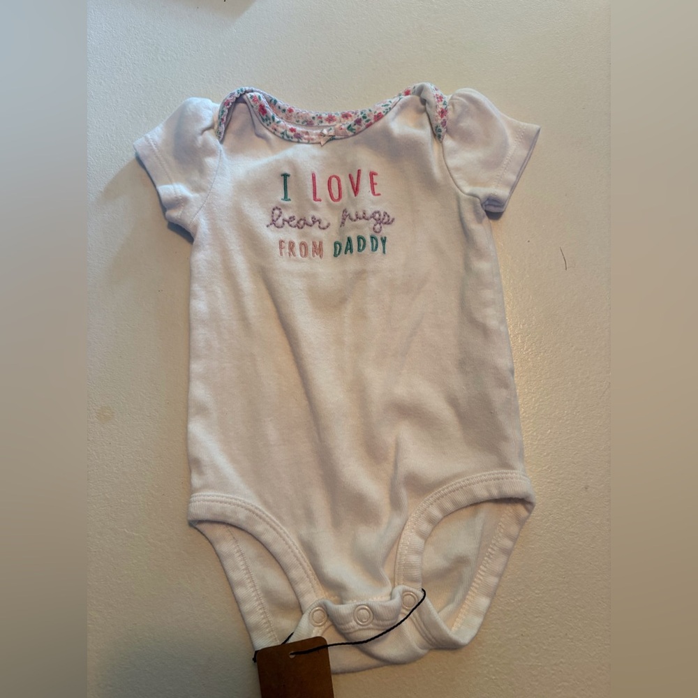 Carter's White Bodysuit Soft Cotton One Piece